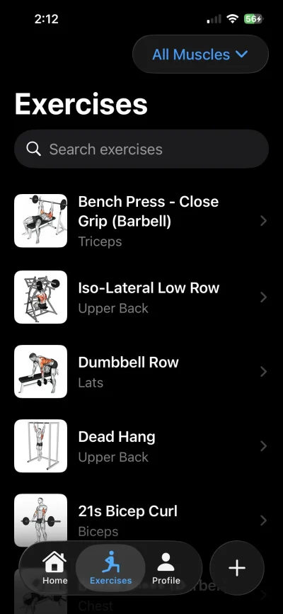 Avya workout logging screen showing set tracking