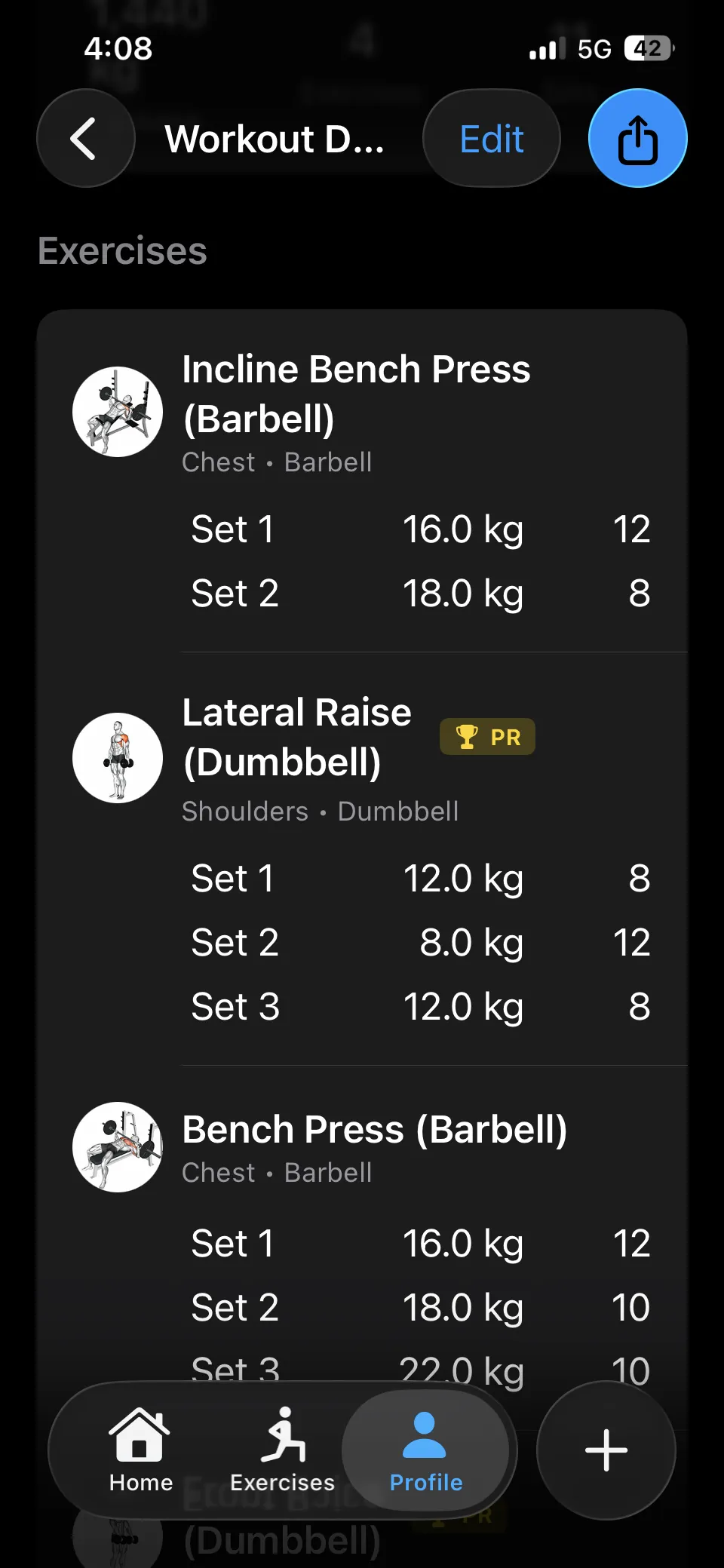 Avya personal records screen